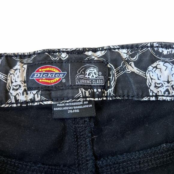 Dickies x Lurking Class Black Cotton Chino Workwear Pants Straight Leg 26" - Picture 5 of 5